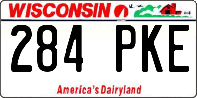 WI license plate 284PKE