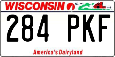 WI license plate 284PKF