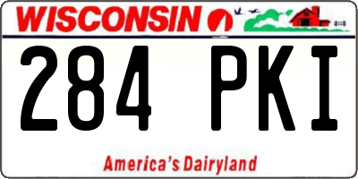 WI license plate 284PKI