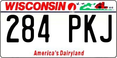WI license plate 284PKJ