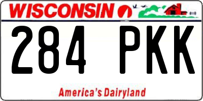 WI license plate 284PKK