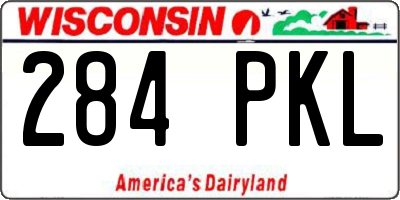 WI license plate 284PKL