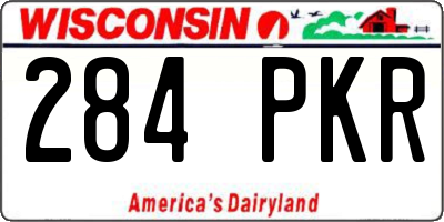 WI license plate 284PKR