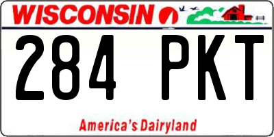 WI license plate 284PKT