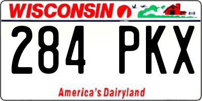 WI license plate 284PKX