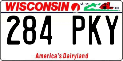 WI license plate 284PKY