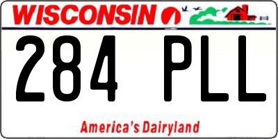 WI license plate 284PLL