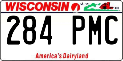 WI license plate 284PMC