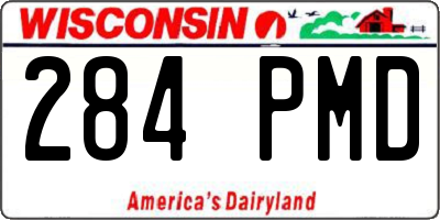 WI license plate 284PMD