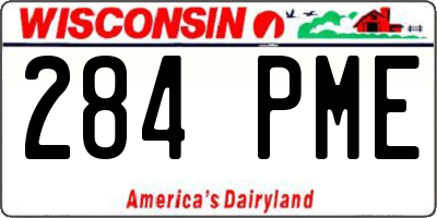 WI license plate 284PME