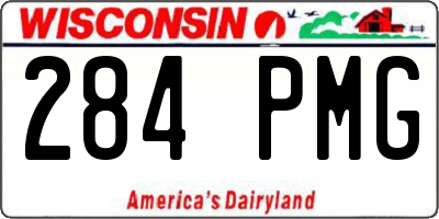 WI license plate 284PMG
