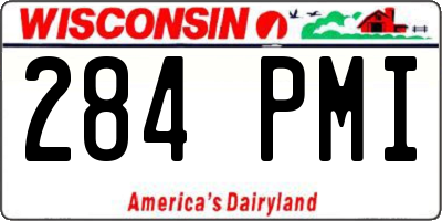 WI license plate 284PMI