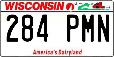 WI license plate 284PMN