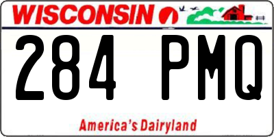 WI license plate 284PMQ