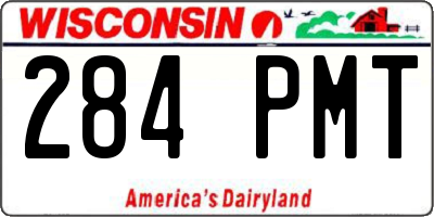WI license plate 284PMT