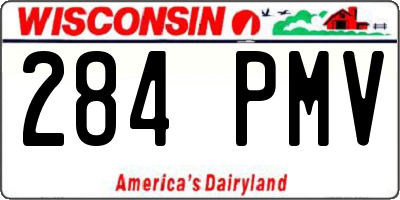 WI license plate 284PMV