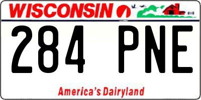 WI license plate 284PNE