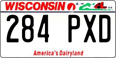WI license plate 284PXD