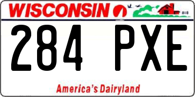 WI license plate 284PXE