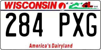 WI license plate 284PXG