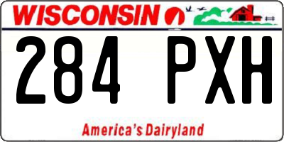 WI license plate 284PXH