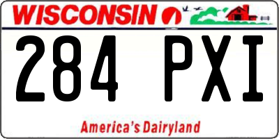 WI license plate 284PXI