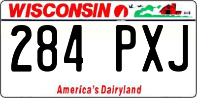 WI license plate 284PXJ