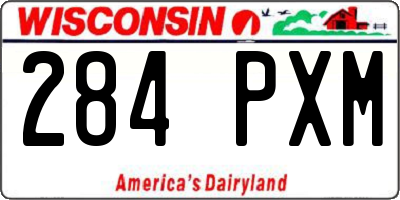 WI license plate 284PXM