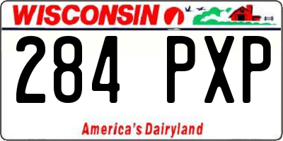 WI license plate 284PXP
