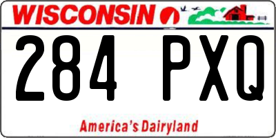 WI license plate 284PXQ