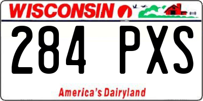 WI license plate 284PXS