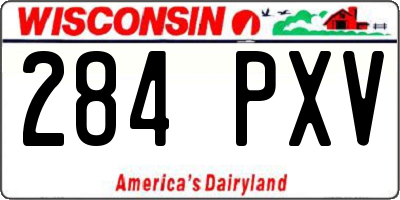 WI license plate 284PXV
