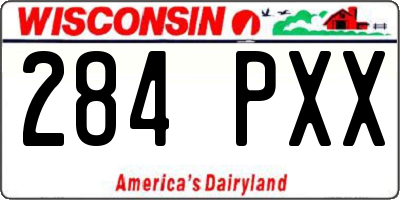 WI license plate 284PXX