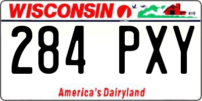WI license plate 284PXY