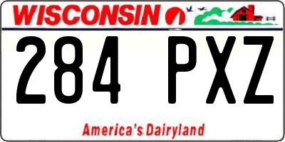 WI license plate 284PXZ