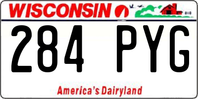 WI license plate 284PYG