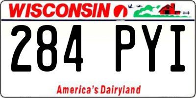 WI license plate 284PYI
