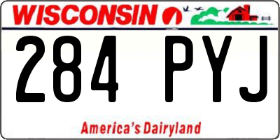 WI license plate 284PYJ