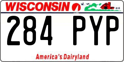 WI license plate 284PYP