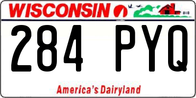 WI license plate 284PYQ