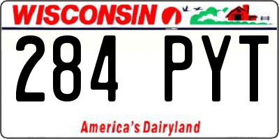 WI license plate 284PYT