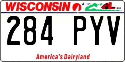 WI license plate 284PYV