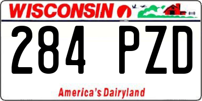 WI license plate 284PZD