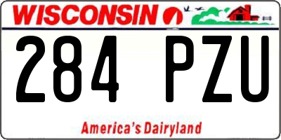 WI license plate 284PZU