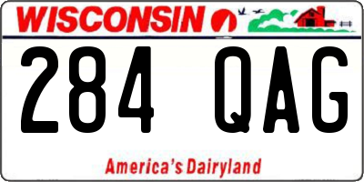 WI license plate 284QAG