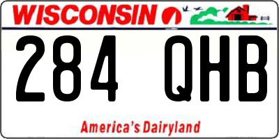 WI license plate 284QHB