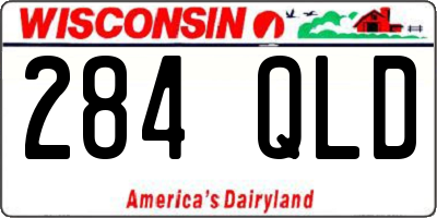 WI license plate 284QLD