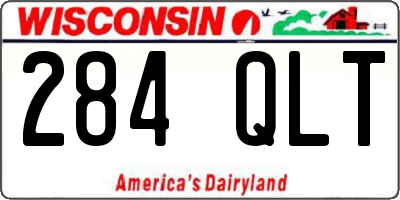 WI license plate 284QLT
