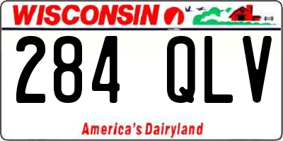 WI license plate 284QLV