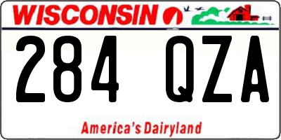 WI license plate 284QZA